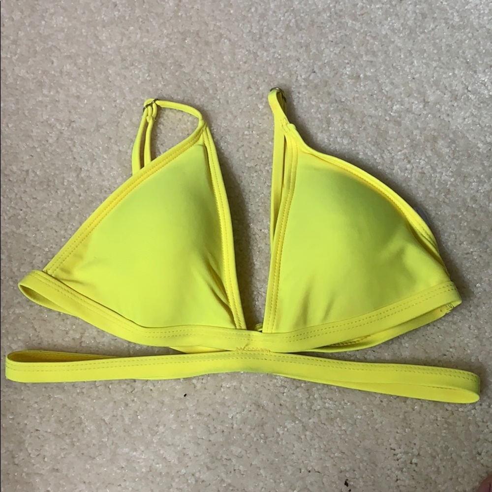 neon yellow bathing suit top